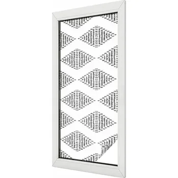 Okenní dekorace Samolepicí Mléčná fólie na okno s geometrickými diamanty 50x116 cm