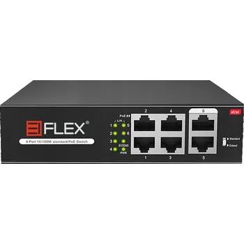 Switch Switch POE 4xPOE 2xUplink 65W Fast Ethernet 10/100Mbps EIFLEX
