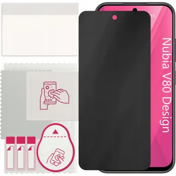 Pouzdro na mobilní telefon Hybridní Sklo s filtrem soukromí pro Nubia V80 Design, PRIVACY