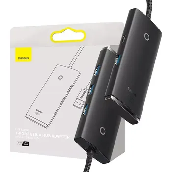 USB hub Rozbočovač 4w1 Baseus Lite Series USB do 4x USB 3.0 2m (černý)