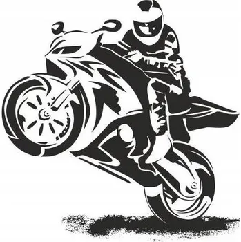 Samolepicí dekorace na vozidlo NÁLEPKA SAMOLEPKA MOTOR MOTOCYKL MOTORKÁŘ