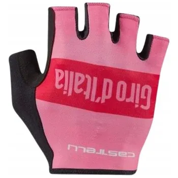 Cyklistické rukavice Cyklistické rukavice Castelli Giro d'Italia krátké růžové M