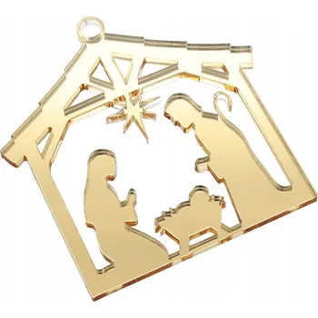 Vánoční dekorace Vánoční Koule ažurová, Vánoční Koule hladká 7,5 cm 1 ks