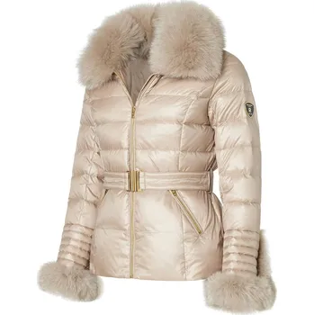 ROCKANDBLUE NATASHA 63 cm - Dámská bunda s liščím límcem 46