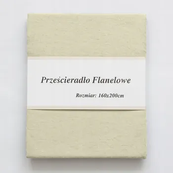 Prostěradlo Prostěradlo flanelové krémové s gumou 160x200 Flanel Krem