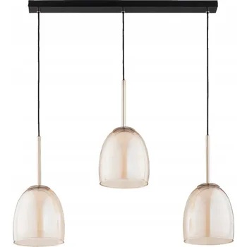 Alfa Závěsné svítidlo ROVENA 3xE27 15W černé jantarové sklo