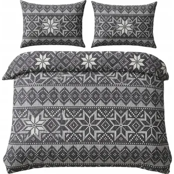 Povlečení POVLEČENÍ VÁNOČNÍ SADA 220x200 + 2 x 70x80cm Oboustranné -