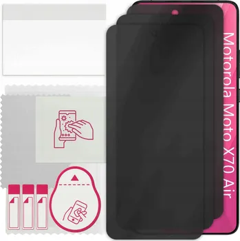 Pouzdro na mobilní telefon 3x Hybridní Sklo s Filtrem Soukromí pro Motorola Moto X70 Air, PRIVACY