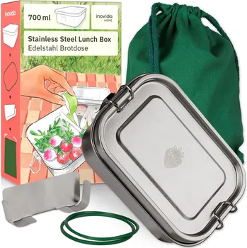 Svačinový box Lahev Na Pití, obědový box Inovida 700 ml