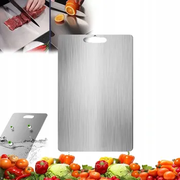 Kuchyňské prkénko PRKÉNKO NA KRÁJENÍ Z NEREZOVÉ OCELI SADA ROBUSTNÍ KOVOVÉ 46X30CM