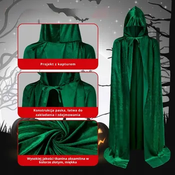 Karnevalový kostým ZELENÁ S KAPUCÍ , HALLOWEENSKÝ KOSTÝM, KOSTÝM OBLEČENÍ