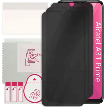 Pouzdro na mobilní telefon 3x Hybridní Sklo s Filtrem Soukromí pro Alcatel A31 Prime, PRIVACY