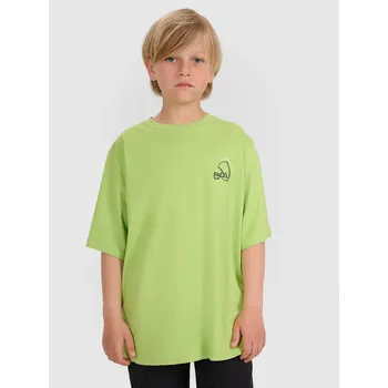 Chlapecké tričko 4F dětské tričko zelené bavlna velikost 164