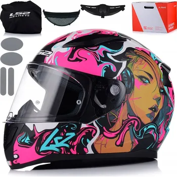 Helma na motorku Motocyklová přilba LS2 FF353 Rapid II Cyberg M. Fialovo-modrá L