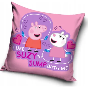 Povlak na dekorativní polštářek Povlak 40 x 40 polštáře Carbotex prasátko Pepa