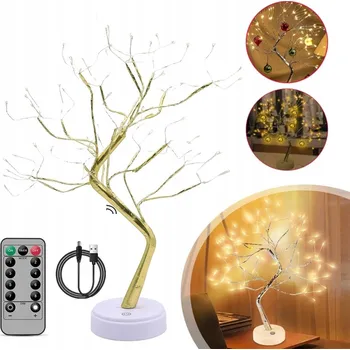 Vánoční dekorace BŘÍZA STROMEK 108 LED VÁNOČNÍ SVĚTÝLKA SVÍTÍCÍ DEKORATIVNÍ ATMOSFÉRICKÉ SVĚTLO