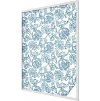 Okenní dekorace Fólie Dekorativní Mléčná na Skla Okna Výlohy Modré ornamenty 100x146 cm