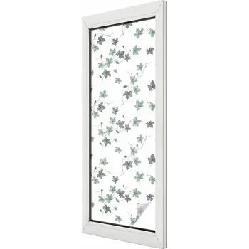 Okenní dekorace Dekorativní okenní fólie vitrážová mléčná Zelené popínavé rostliny 50x146 cm