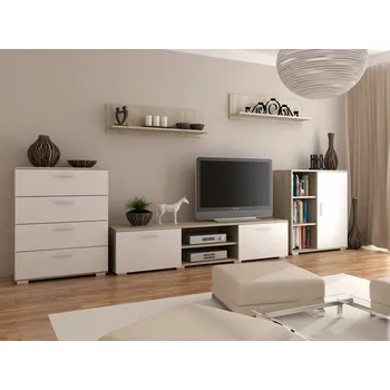 Obývací stěna Nábytek do obývacího pokoje Per La Vita wenge bílá