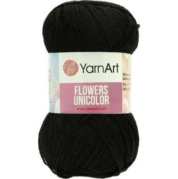Galanterie YarnArt Flowers Unicolor černá 746