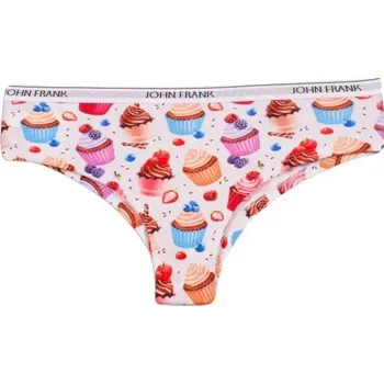 Kalhotky Klasické bavlněné hipsterky John Frank, Bílá M i321_76446-449895