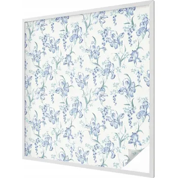 Okenní dekorace Fólie Samolepicí Samolepka na sklo Okno Modré květy 100x100