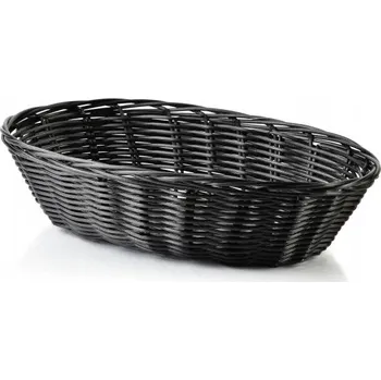 Košík 26x15x7cm černý polyratan SINO