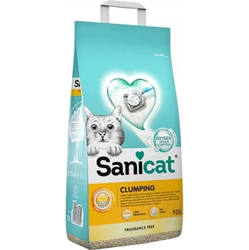 Podestýlka pro kočku SANICAT Hrudkující bentonitové stelivo podestýlka bez vůně 10 l