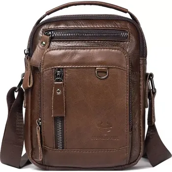 Humerpaul kožená taška přes rameno Murat Hnědá 4L