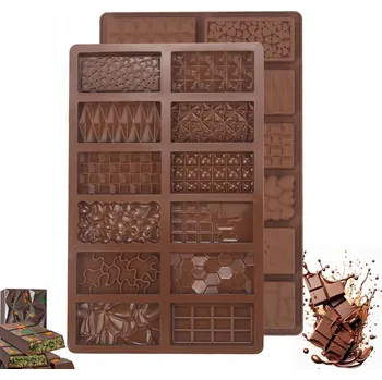 Forma na pečení 2X FORMA NA TYČINKY MUSLI, PEČENÍ, ČOKOLÁDOVÉ TYČINKY, DUBAJSKÉ DATLE