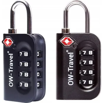 Visací zámek Kombinační zámek na kufr - sada. Cestovní kombinační zámek TSA