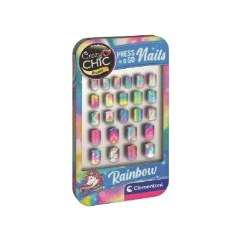 Kalendář Crazy Chic Beauty Press &amp; Go Nails Rainbow