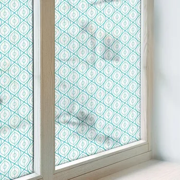 Polep vozidla Samolepicí mléčná okenní Fólie Dekorativní dýha Zelená vlna 50x116