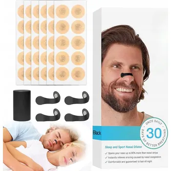Pomůcka proti chrápání a spánkové apnoe 60 ks Magnetické spony na nos proti chrápání pro běhání