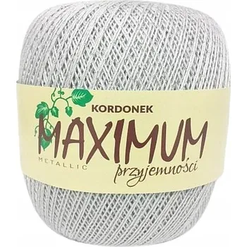 Příze Háčkovací Příze Opus Natura MAXIMUM METALLIC č. 1813 šedý se stříbrnou nití, 565 m