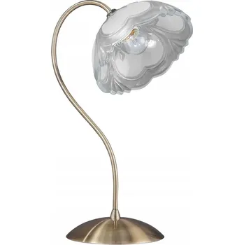 Lampička Stolní lampa BRITOP 1xE27 LED 60W Patina a bílá, Klasický vintage styl