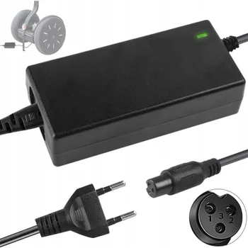 Elektrokoloběžka Nabíječka pro elektrickou koloběžku 42V 2A 3-pin 9 mm černá