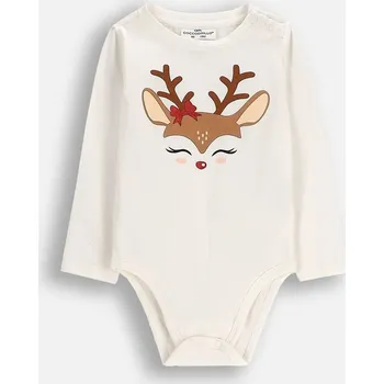 Body Kojenecké Dlouhý rukáv Ecru Sob 086 Coccodrillo ZC5