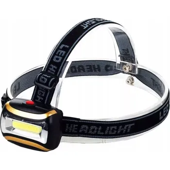 Čelovka Výkonná LED Čelovka na Baterie Reflektor COB Turistická Čelovka