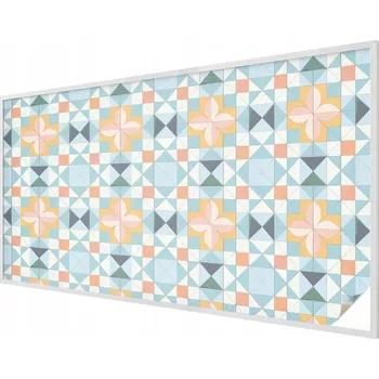 Okenní dekorace Ozdobná Fólie mléčná fólie Samolepicí Barevná geometrie 200x116