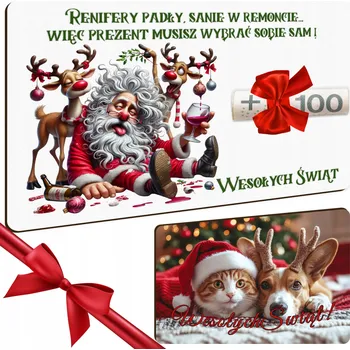 Obraz VÁNOČNÍ DÁRKOVÝ POUKAZ Dárek Stromek Voucher na Peníze