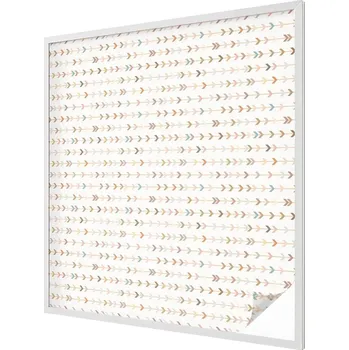 Okenní dekorace Dekorační Fólie na Okno Samolepicí Vitrážová Šipkový vzor 100x100