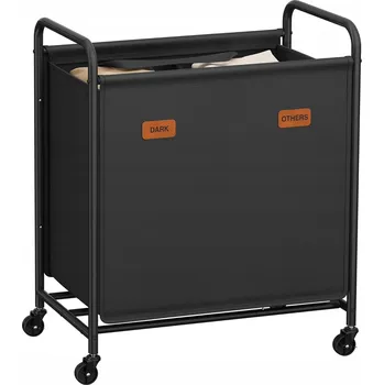 Koš na prádlo KOŠ NA TŘÍDĚNÍ PRÁDLA NA KOLEČKÁCH 2 KOMORY ORGANIZÉR NA PRANÍ