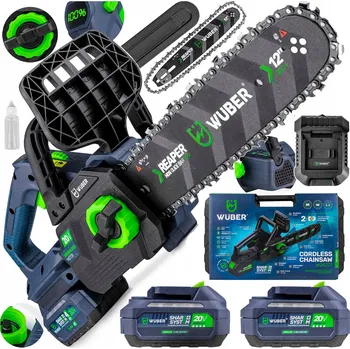 Motorová pila AKUMULÁTOROVÁ ŘETĚZOVÁ PILA NA VĚTVE, PILKA NA DŘEVO 2X AKU WUBER