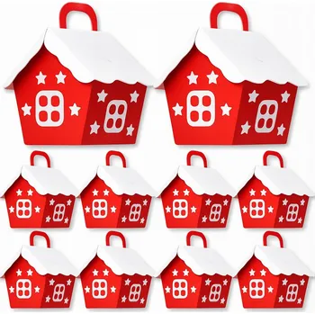 Vánoční dekorace KRABIČKA DÁRKOVÉ DÁRKY VELKÉ VÁNOČNÍ DEKORATIVNÍ VÁNOCE 10 Ks