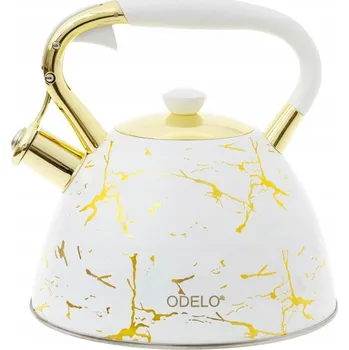 Konvice na čaj Odelo tradiční ocelová Konvice 3 l bílá, žlutá