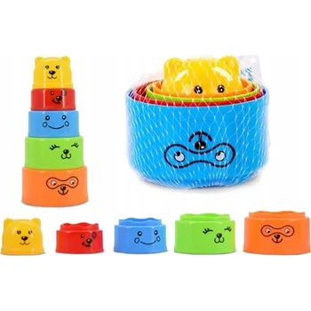 Hračka pro nejmenší Hračka pyramida Barevné kelímky Edu&Fun