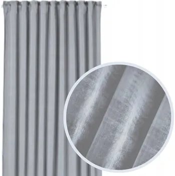 Obraz ZÁVĚS PÁSKA VELUR VELVETABKI PÁSKA TUNEL 140X250 ŠEDÁ SVĚTLÁ