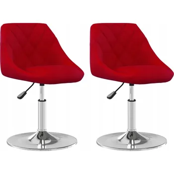 Jídelní židle Židle VidaXL samet (100% polyester) červená, 2 ks