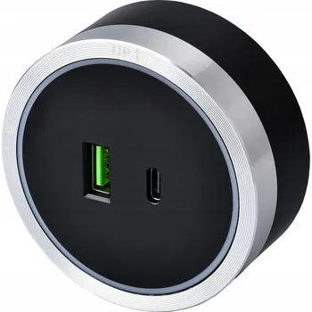 Elektrická zásuvka Elektrická Zásuvka, USB Viking Technology, černá